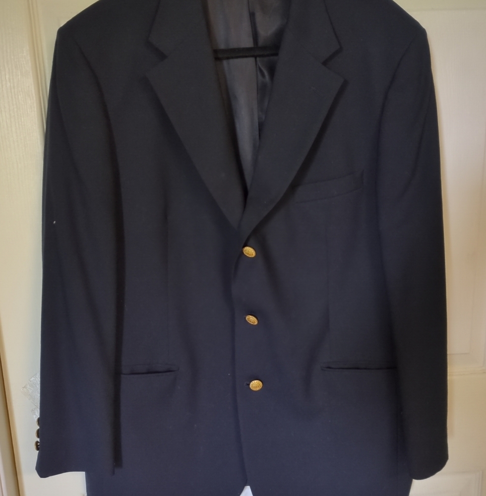 Brooks Brothers Navy Blazer with Gold Buttons